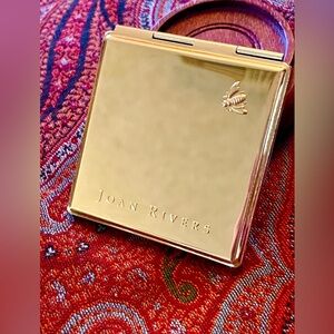 Joan Rivers Double Mirror Compact Featuring Bee Motif. Rare Condition.